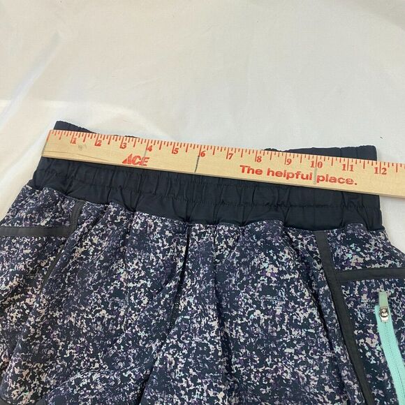 LULULEMON TRACKER SHORTS 3.5" INSEAM SIZE 6 Speckled Blue Running Drawstring - Picture 5 of 8